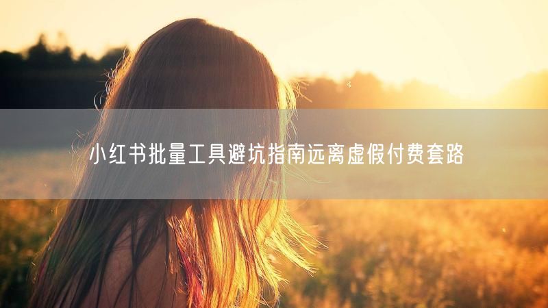 小红书批量工具避坑指南远离虚假付费套路