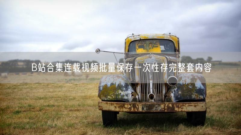 B站合集连载视频批量保存一次性存完整套内容