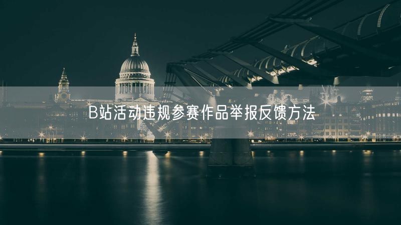 B站活动违规参赛作品举报反馈方法