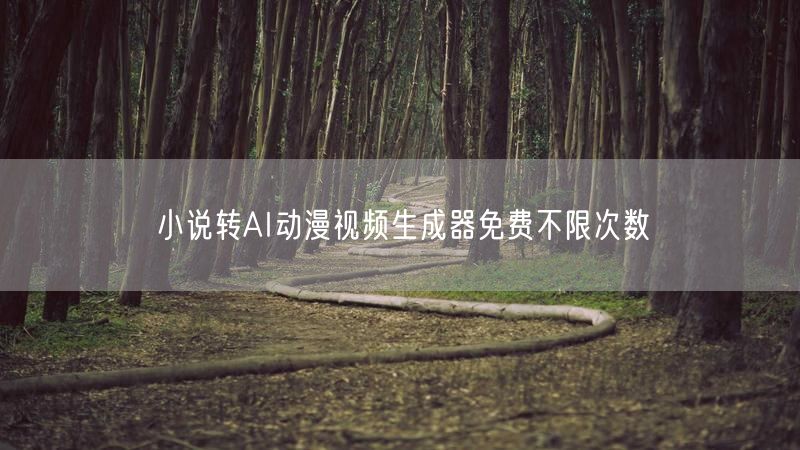 小说转AI动漫视频生成器免费不限次数