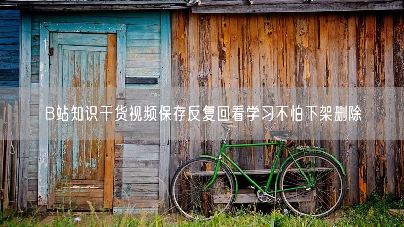 B站知识干货视频保存反复回看学习不怕下架删除